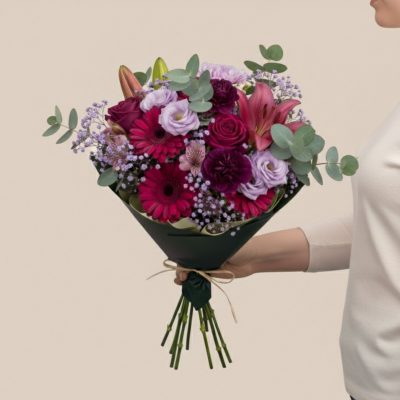 Ramo tonos violetas rosados